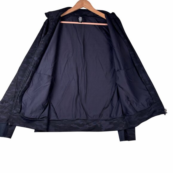 Alphalete Premium Full Zip Jacket Men’s M Black Camo Stretch Track Top - Picture 10 of 13